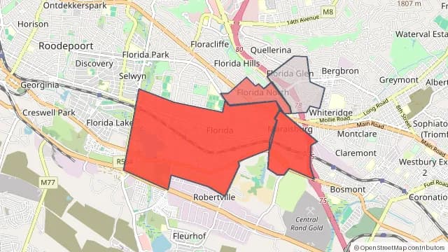 Map of areas affected by the power outage around Florida