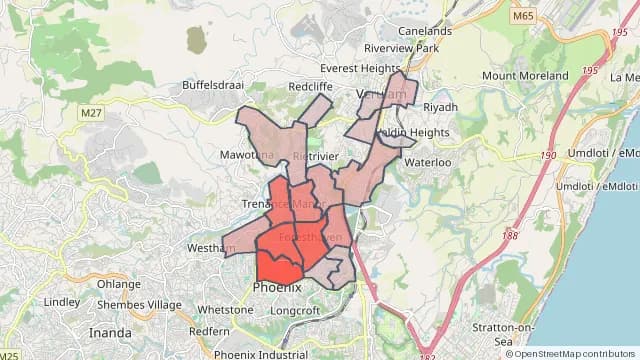 Map of areas affected by the power outage around Brindhaven